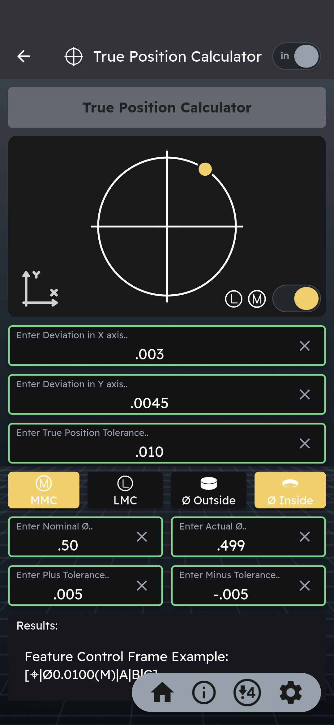 True position calculator