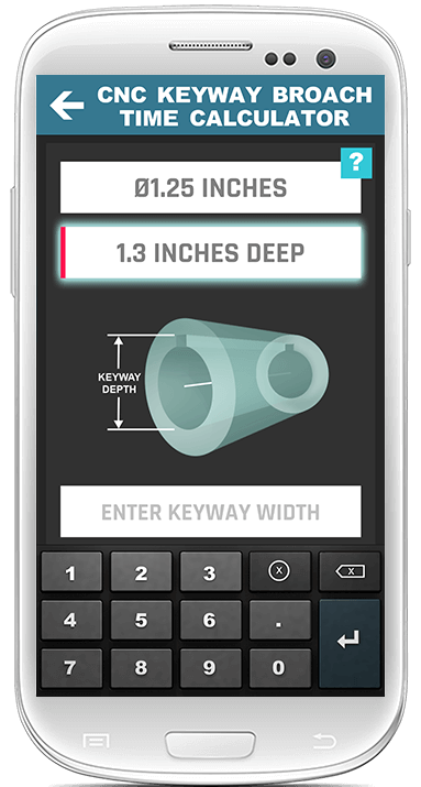 CNC Keyway Calculator